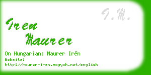 iren maurer business card