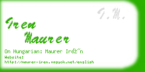iren maurer business card